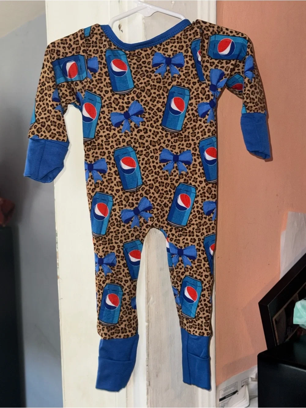 Girls Cheetah Print Pepsi Bamboo Zippy